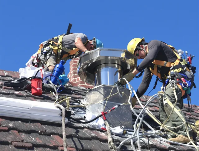 Protective chimney cap installed by North Reading Chimney Sweep in North Reading, MA