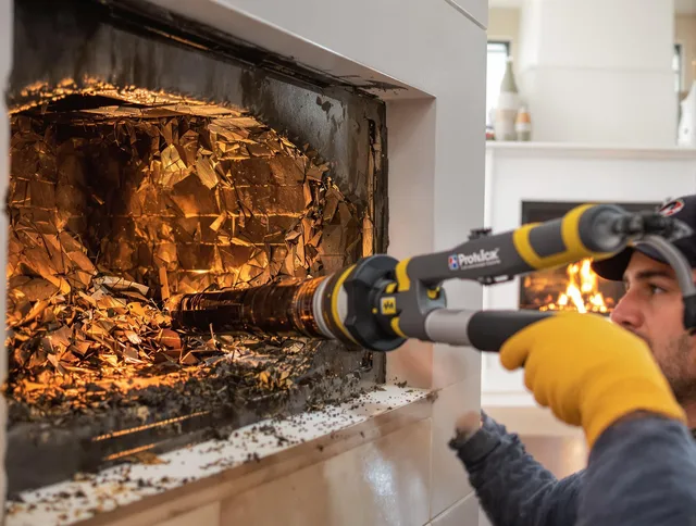 Professional chimney cleaning by North Reading Chimney Sweep in North Reading, MA