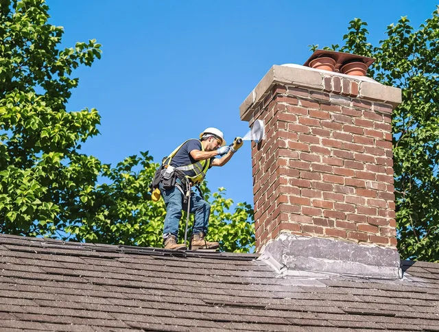 North Reading Chimney Sweep performing an inspection with advanced tools in North Reading, MA