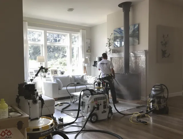 Soot removal service by North Reading Chimney Sweep for a fireplace in North Reading, MA