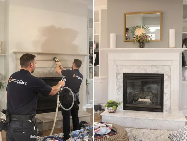 Professional soot removal by North Reading Chimney Sweep team in North Reading, MA